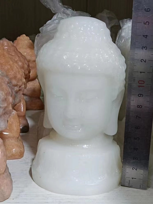 White Jade Buddha Carving