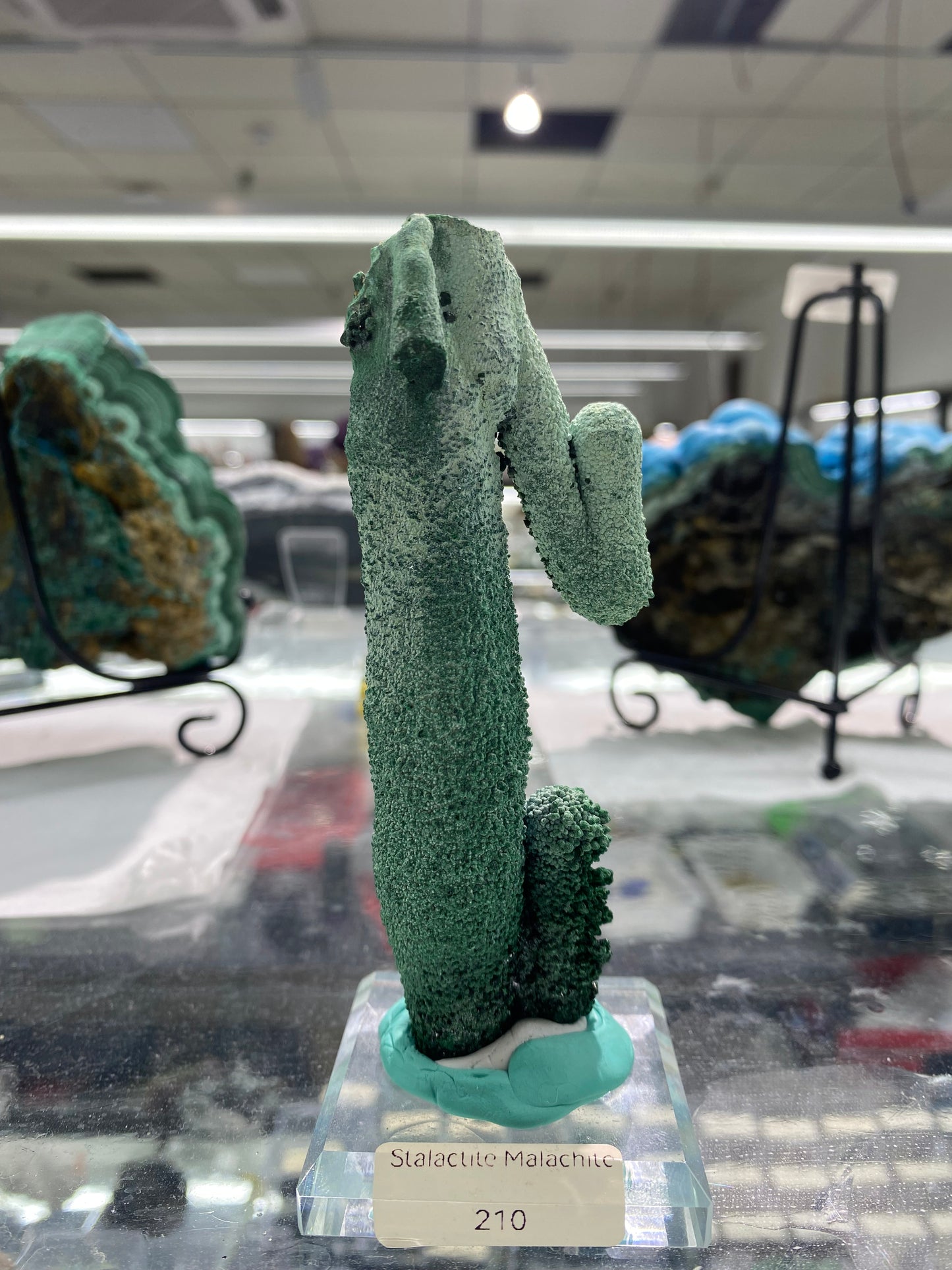 Natural Congo Malachite Column