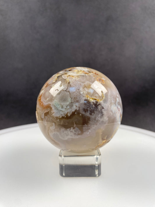 Flower Agate Sphere