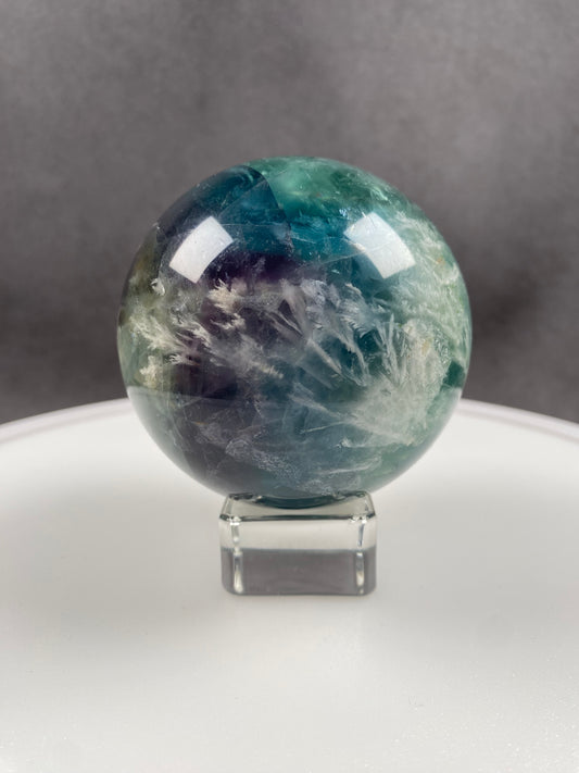 Feather Fluorite Sphere