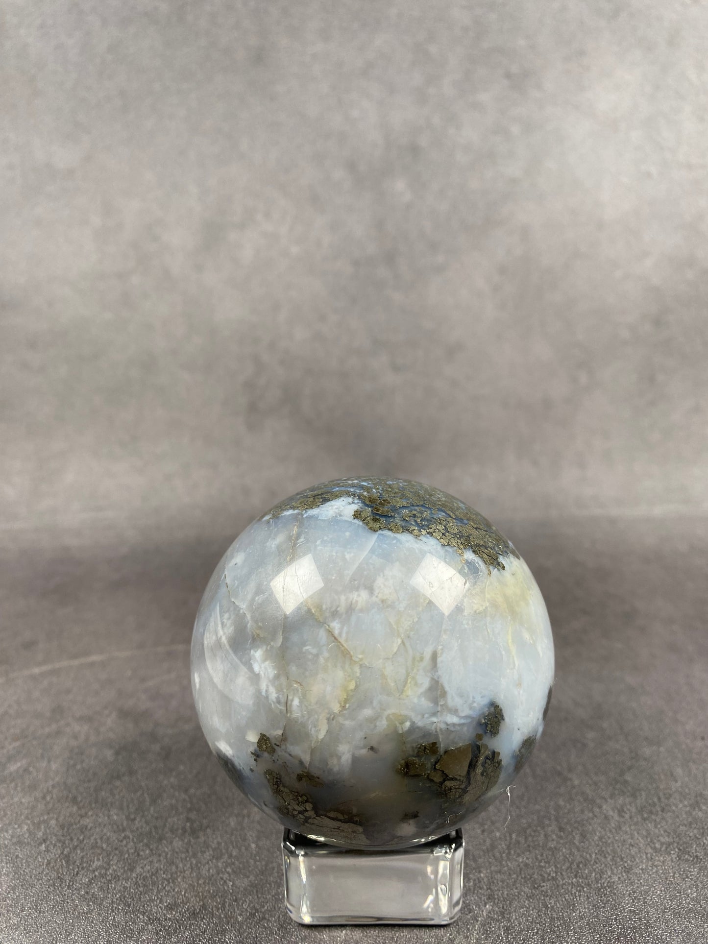 Pyrite & Agate Sphere