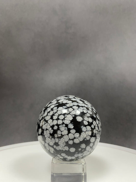 Snowflake Obsidian Sphere