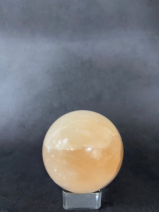 Peach Selenite Sphere