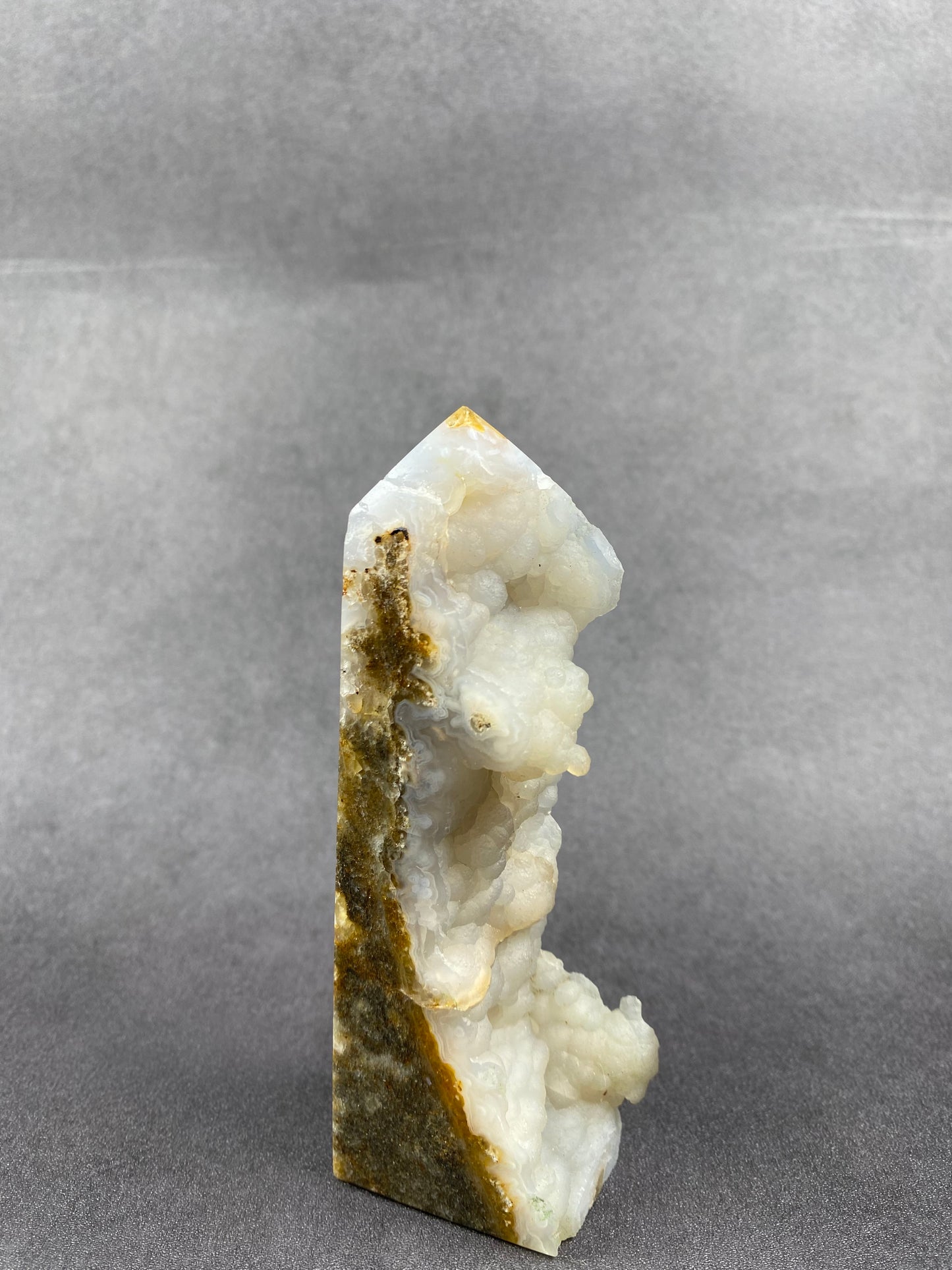 White Druzy Agate Tower