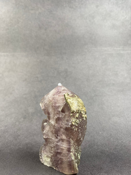 Fluorite & Pyrite Tower (Half-Polished)