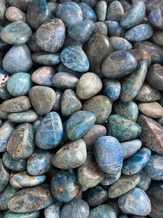 Tumbled Blue Apatite