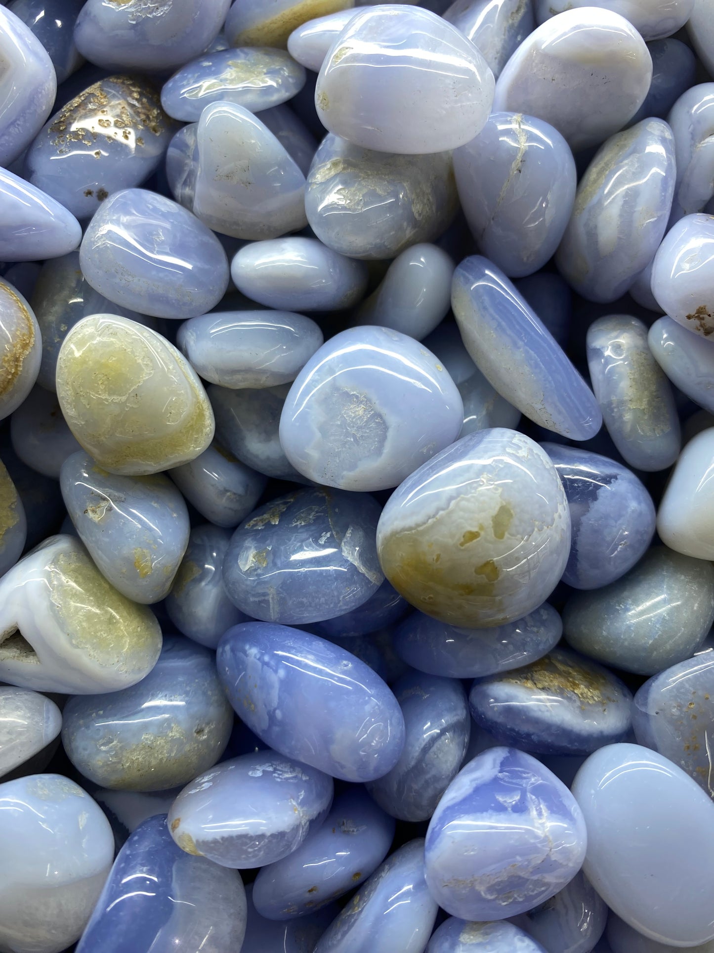 Tumbled Blue Lace Agate