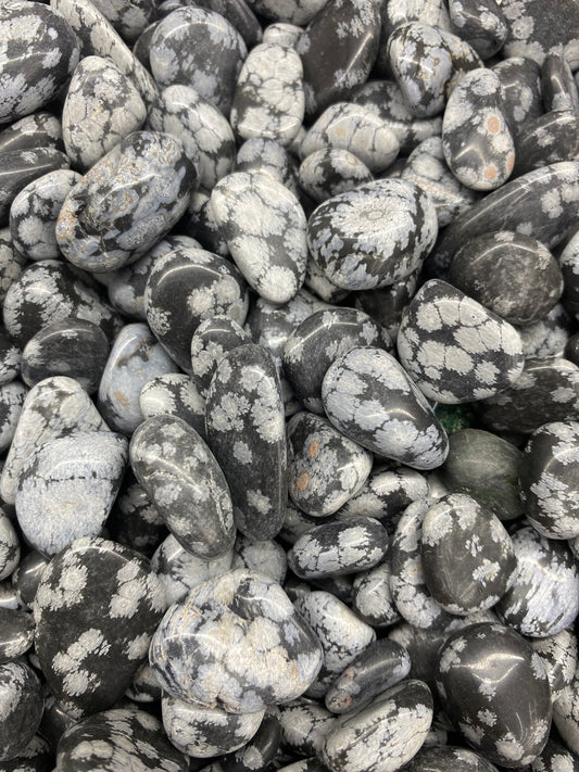 Tumbled Snowflake Obsidian