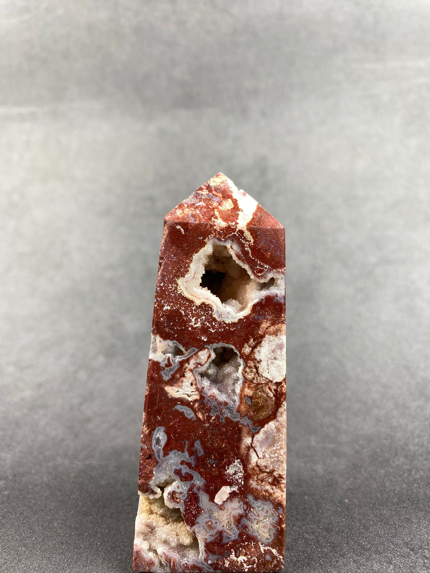 Red Indonesian Agate Tower