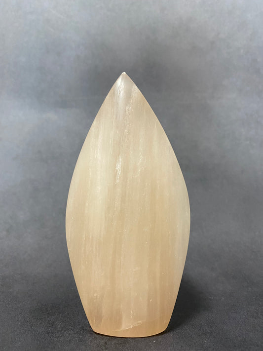 Peach Selenite Tear Drop