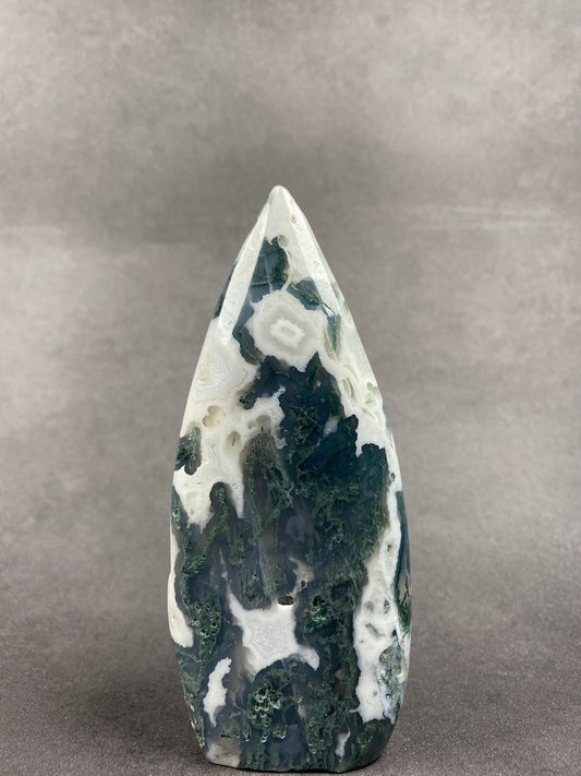 Moss Agate Tear Drop