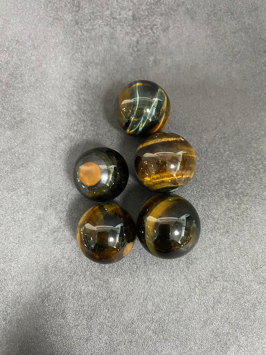 A Bag of Small Tiger Eye Sphere