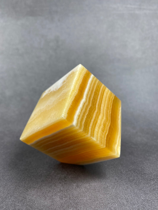 Honey Calcite Cube