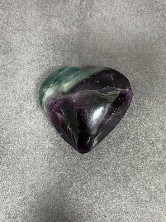 Feather Fluorite Heart