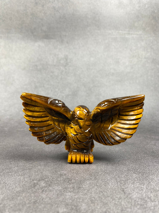 Tiger Eye Eagal Carving