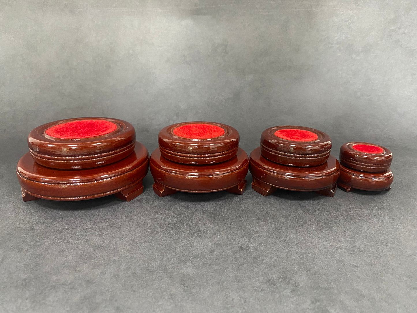 Wooden Stand With Red Velvet