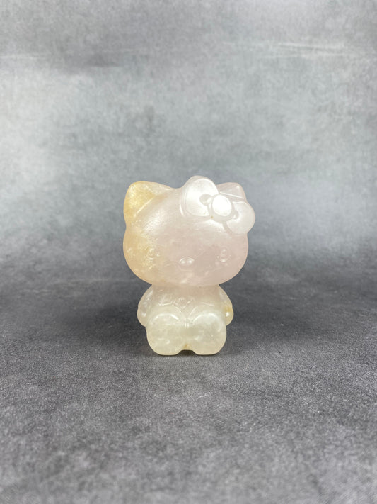 Rose Quartz Hello Kitty Carving